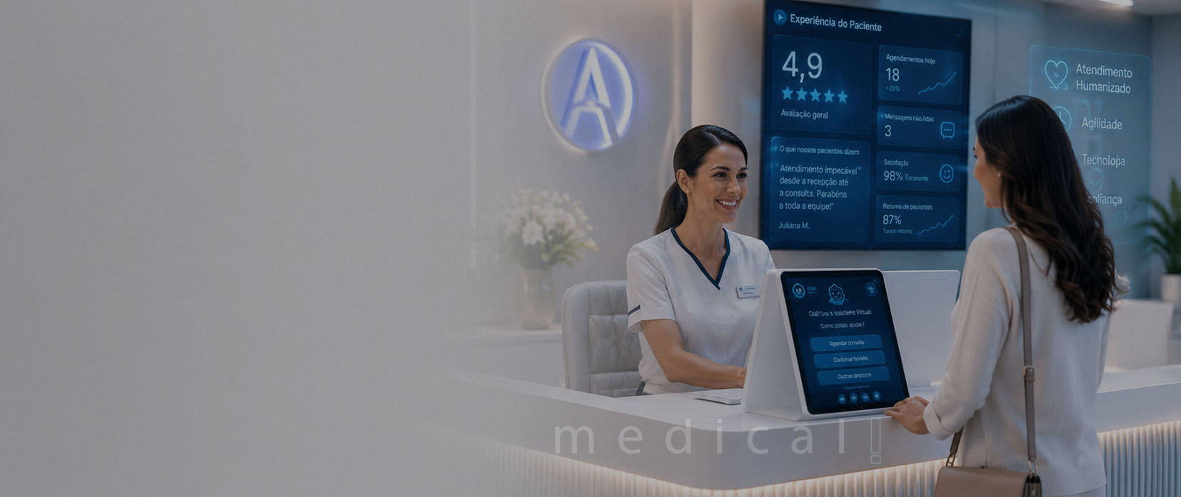 A Recepção é<br> o Coração do<br> Marketing Médico