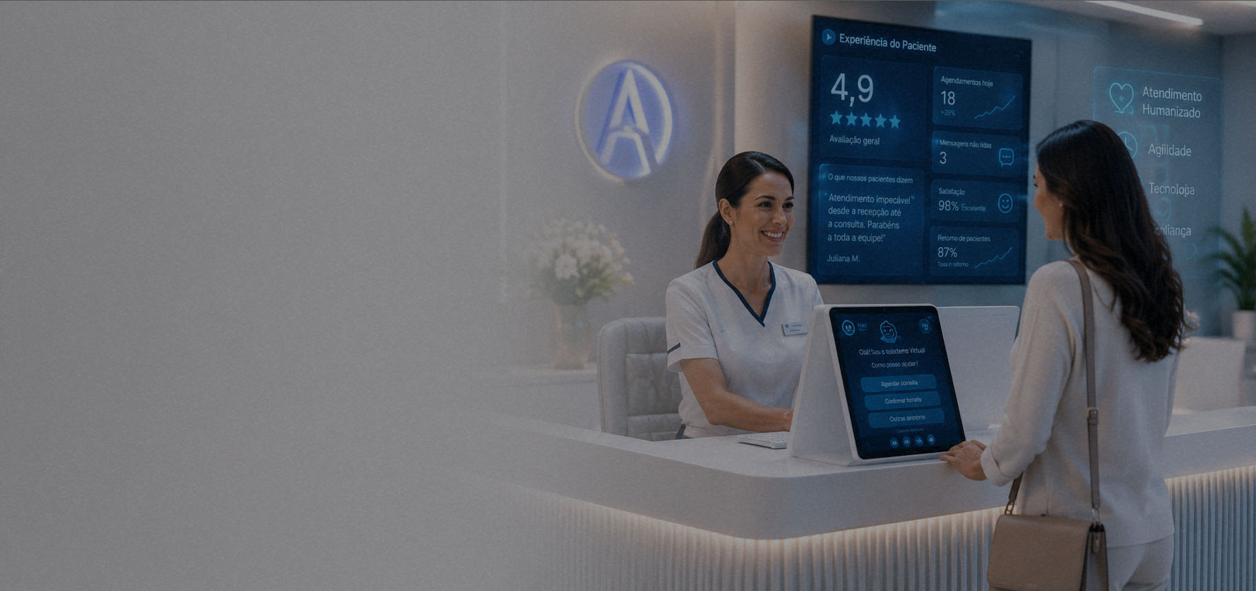 A Recepção é<br> o Coração do<br> Marketing Médico