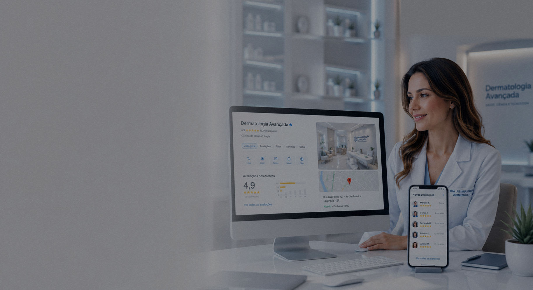 Google Business<br> é peça central<br> na captação de pacientes